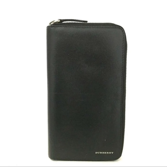 BURBERRY Logo Leather Zip Around Long Wallet /6Q0083 - Picture 1 of 8